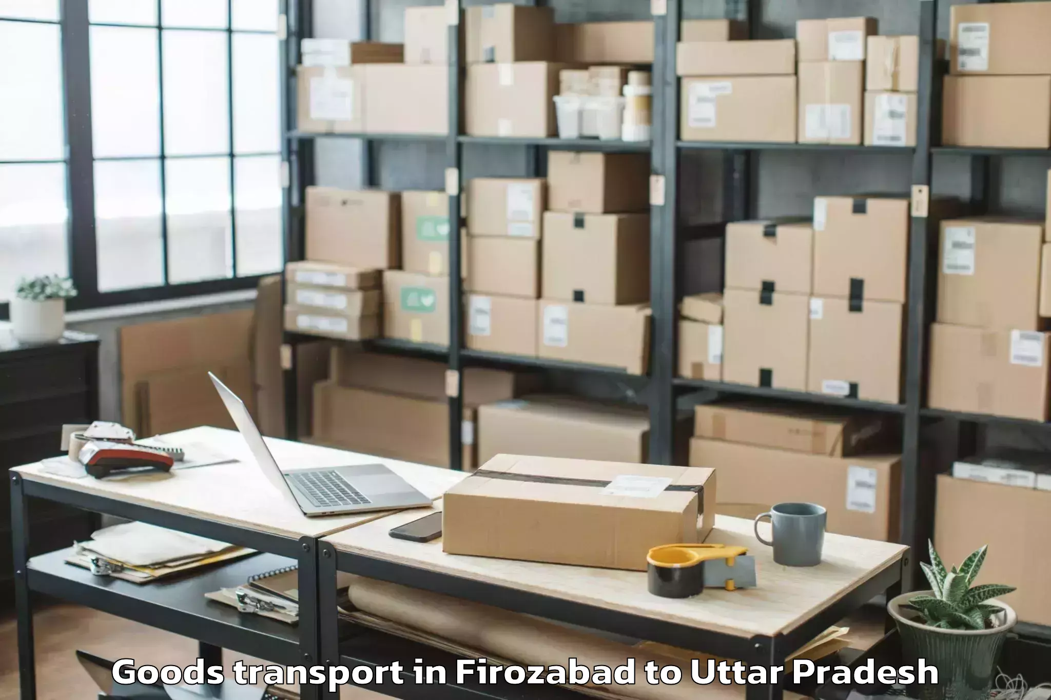 Book Firozabad to Bangarmau Goods Transport